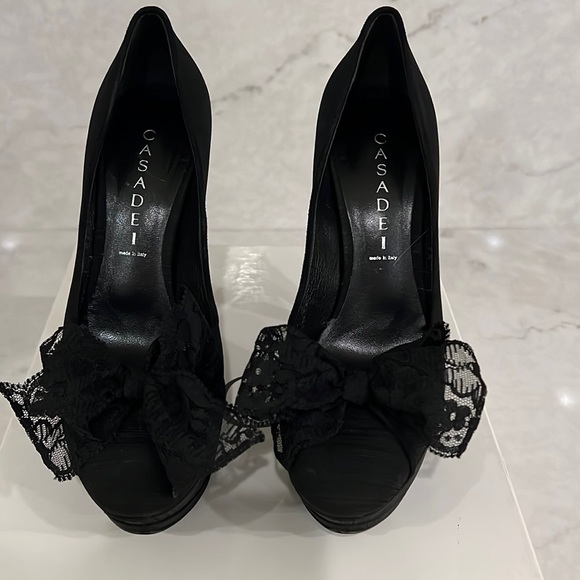 Casadei Shoes - Casadei Beautiful Lace Bow Shoe